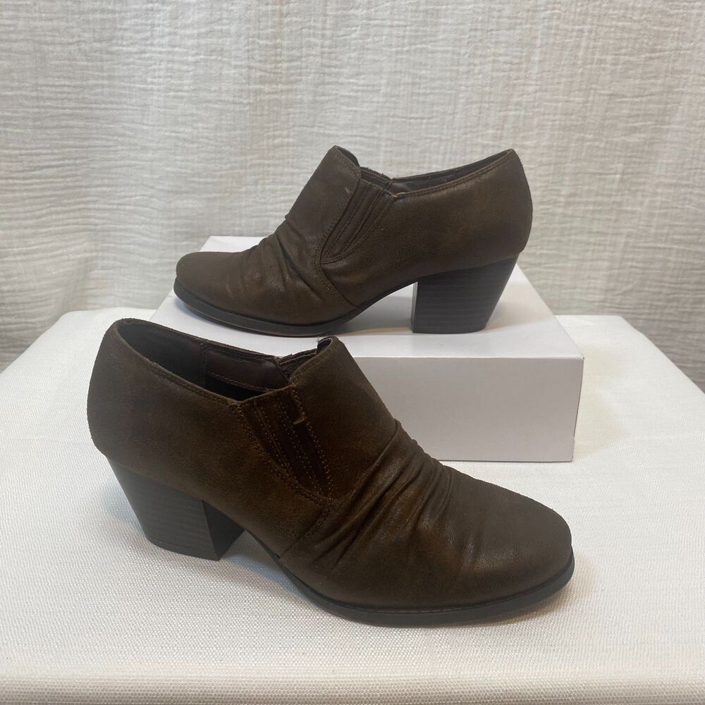 Yuu Ranchen Booties Women's Size 8.5 Brown Career Office
